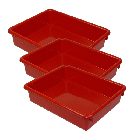 ROMANOFF Storage Bin, Red, 3 PK ROM15102